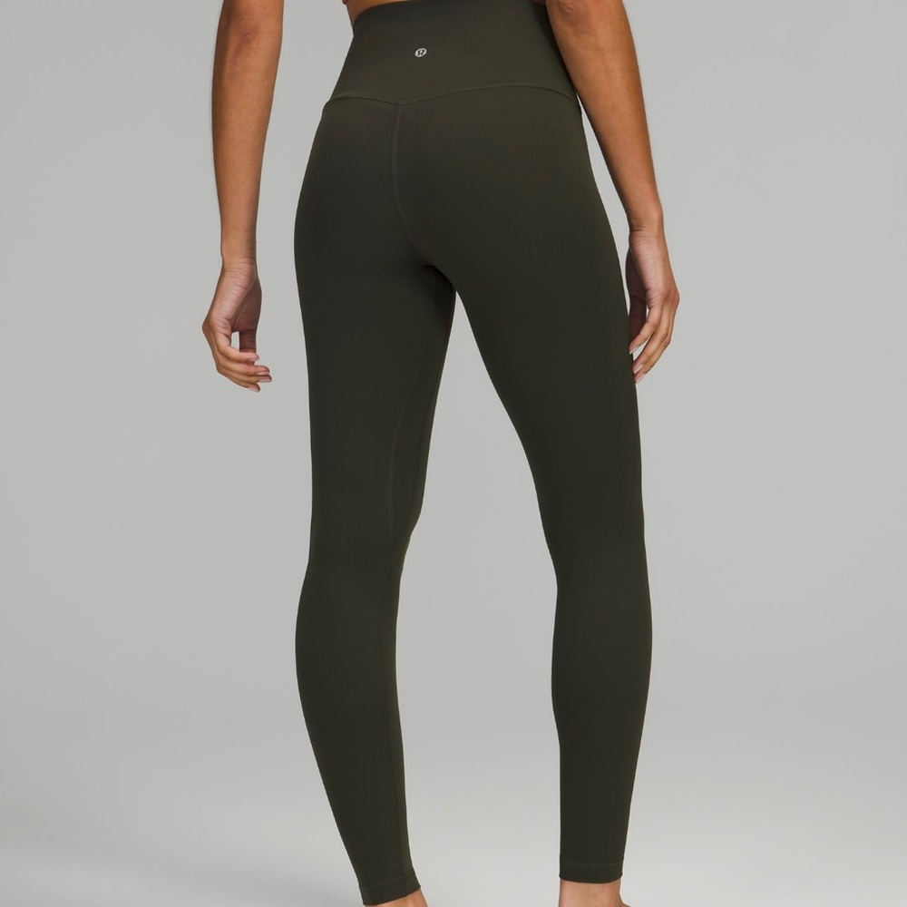 Dark Olive Wunder Under Lululemon Leggings 23”